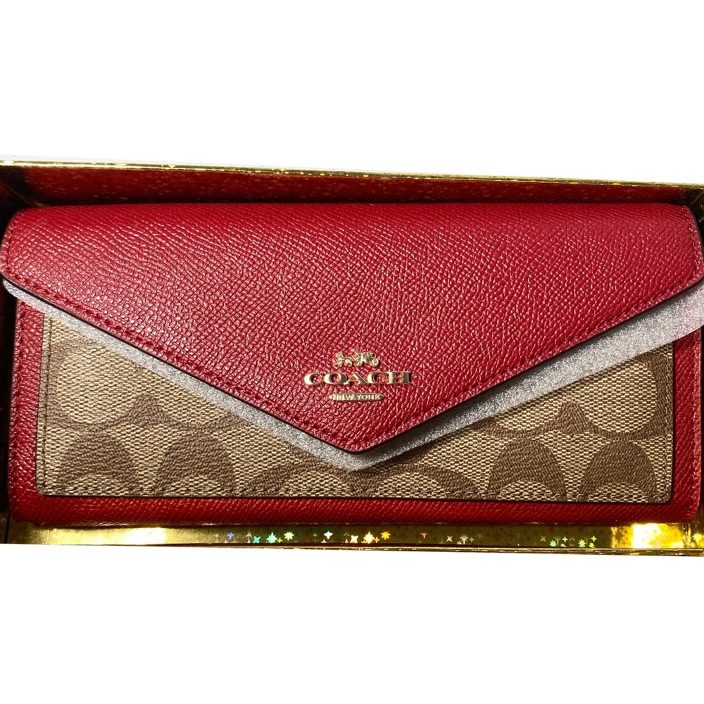 Coach Wallet w/ Chain Slim Envelope Gift Box - Picture 5 of 16